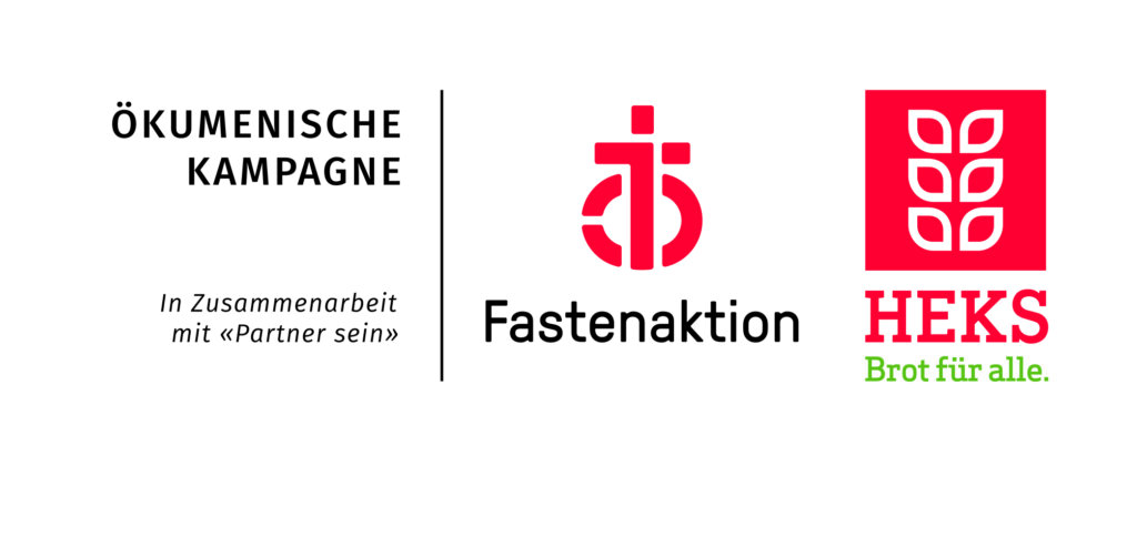 Logo der Ökumenischen Kampgne von Fastenaktion und HEKS, Brot für alle.