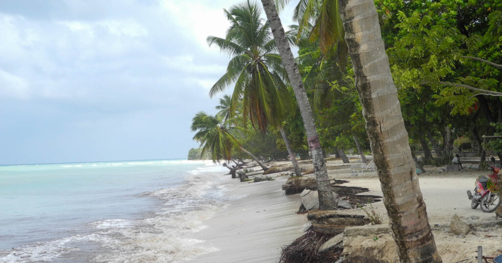 Der Klimawandel in Haiti führt zu Küstenschäden.